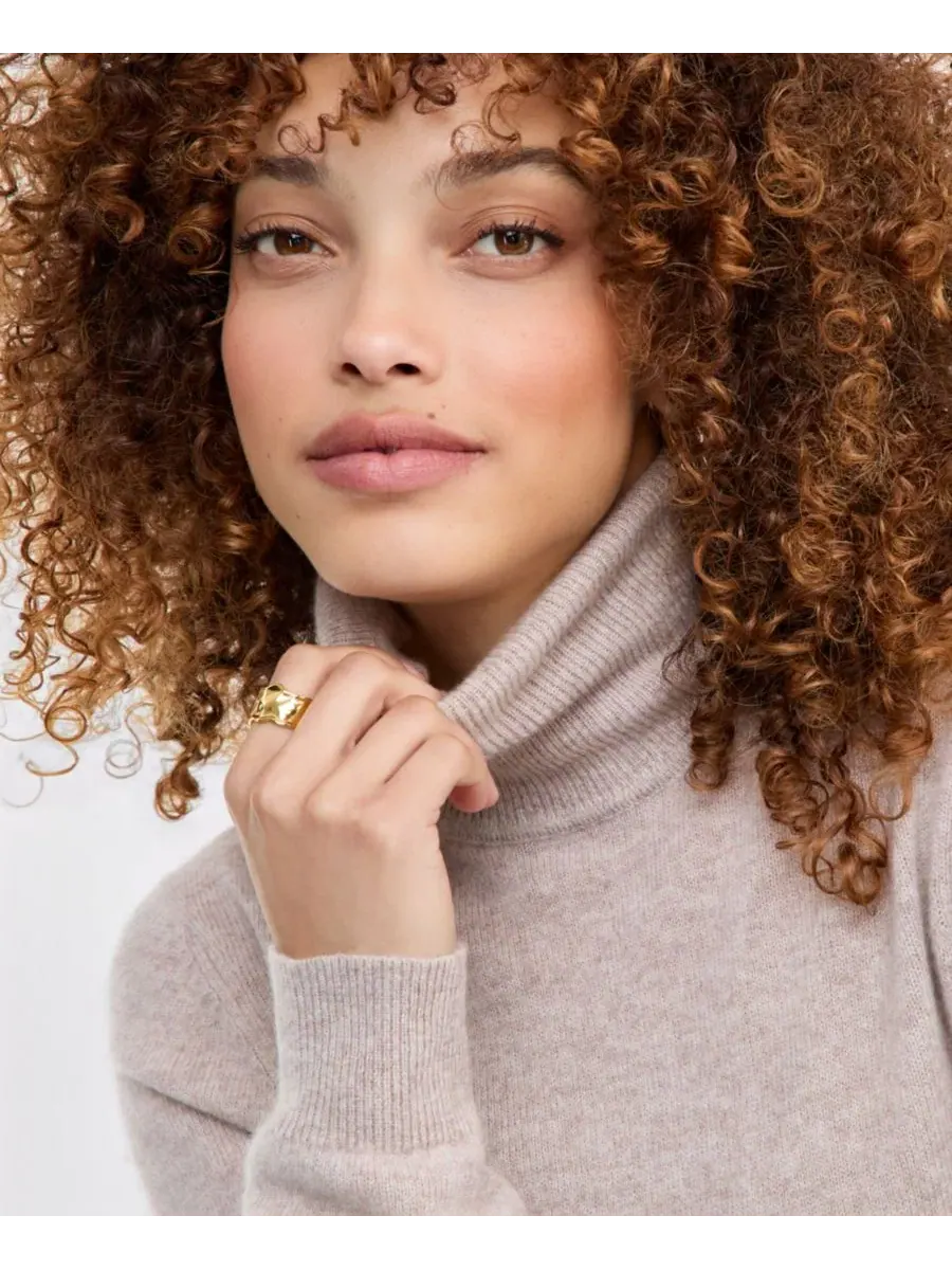 Водолазка из кашемира Petite Cashmere Turtleneck Sweater Charter Club, Pearl Heather Taupe — изображение 2 из 3