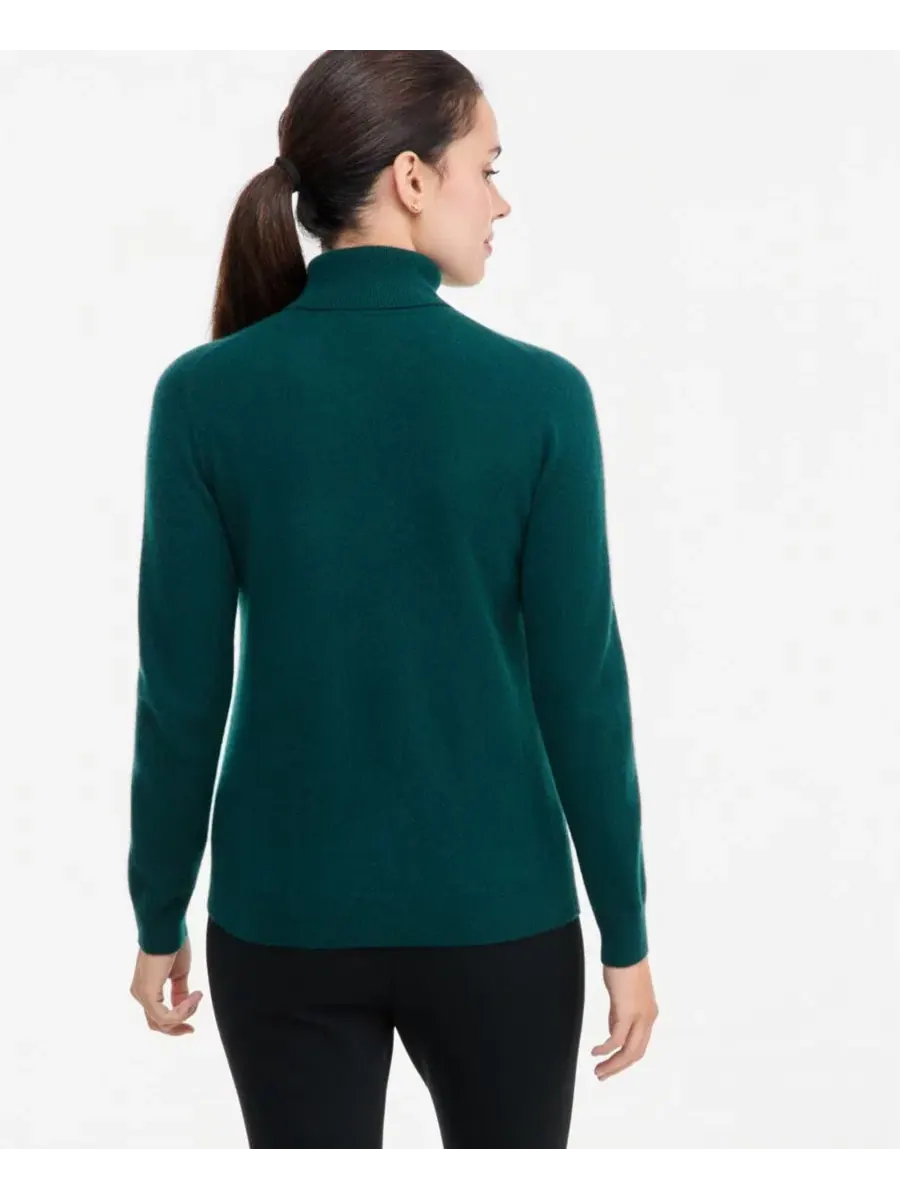 Кашемировый свитер с высоким воротом Petite Cashmere Turtleneck Sweater Charter Club, Deep Pine — изображение 3 из 3