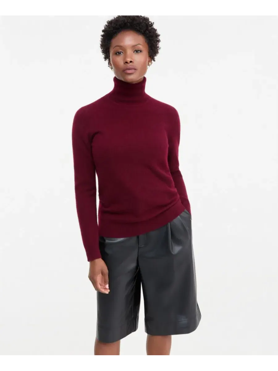 Женский кашемировый свитер с воротником-хомутом Petite Cashmere Turtleneck Sweater Charter Club