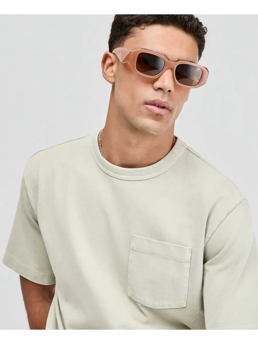 Футболка мужская свободного кроя с нагрудным карманом Mode of One, Malibu Dune — изображение 3 из 6