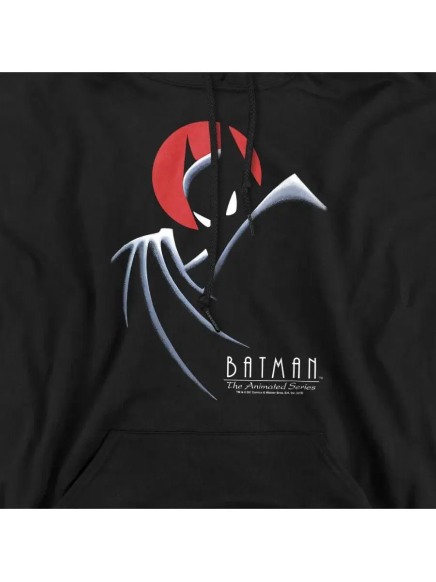 Худи с длинным рукавом, с принтом, Behind The Cape Batman — изображение 2 из 3, черный