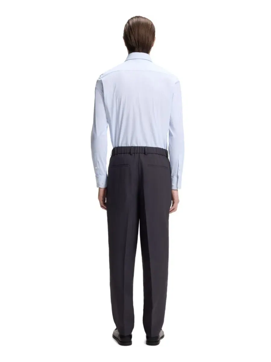 Рубашка с принтом Slim Fit Hugo Boss — изображение 6 из 13, синий