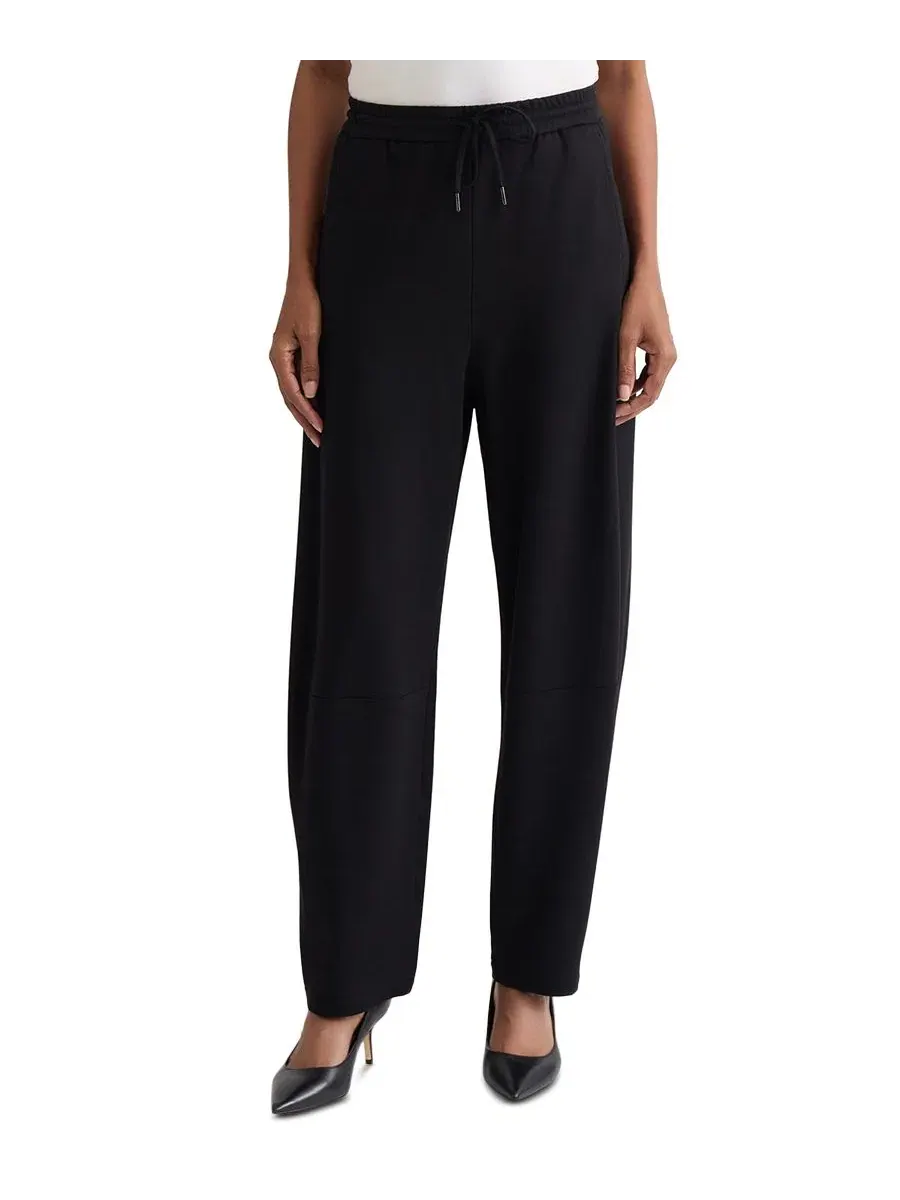 Брюки-бананы на резинке с защипами спереди Petite Pull-On Barrel-Leg Mid-Rise Jones New York
