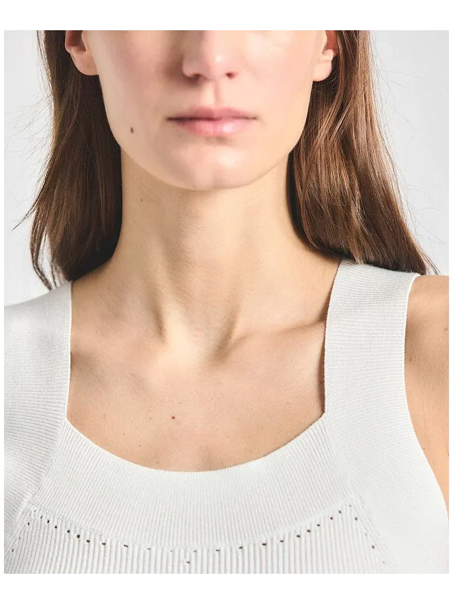 Топ без рукавов Dakota Scoop Neck Derek Lam 10 Crosby — изображение 3 из 4, бежевый