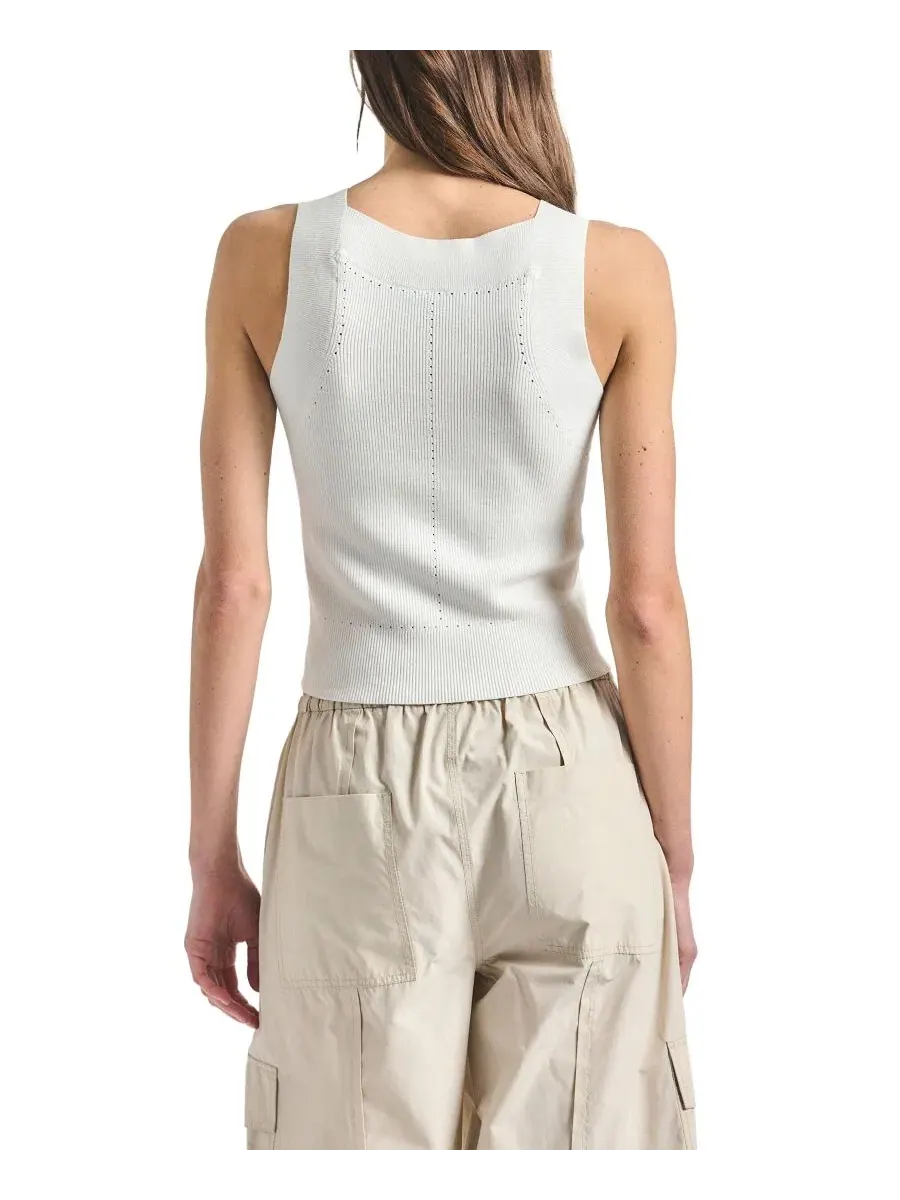 Топ без рукавов Dakota Scoop Neck Derek Lam 10 Crosby — изображение 4 из 4, бежевый