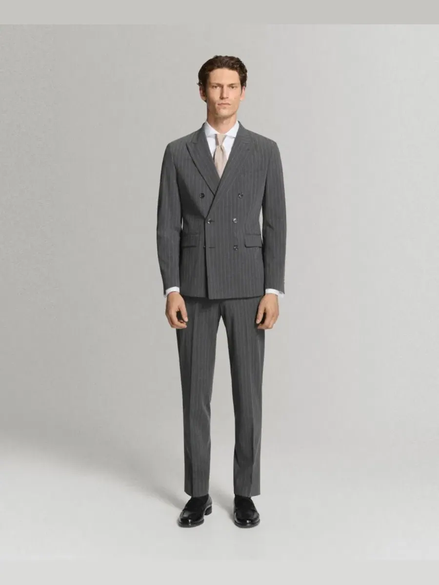 Мужская рубашка из хлопка с длинным рукавом, Slim Fit MANGO — изображение 8 из 8, белый