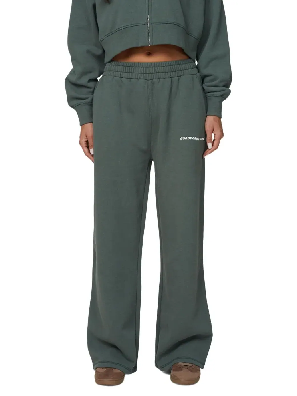 Женские джоггеры прямого кроя с принтом Essential Straight Leg Joggers Good For Nothing — изображение 1 из 4, зеленый