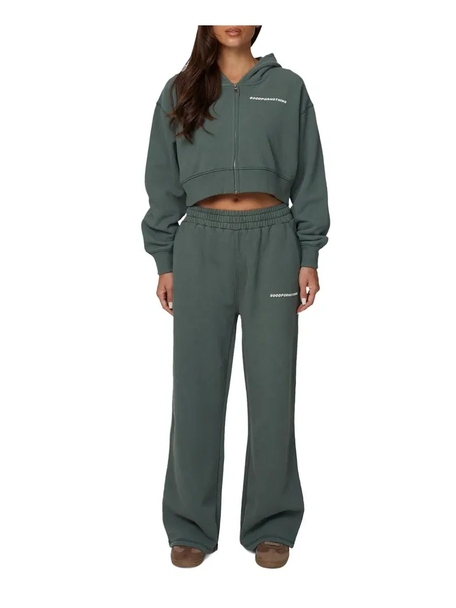 Женские джоггеры прямого кроя с принтом Essential Straight Leg Joggers Good For Nothing — изображение 4 из 4, зеленый