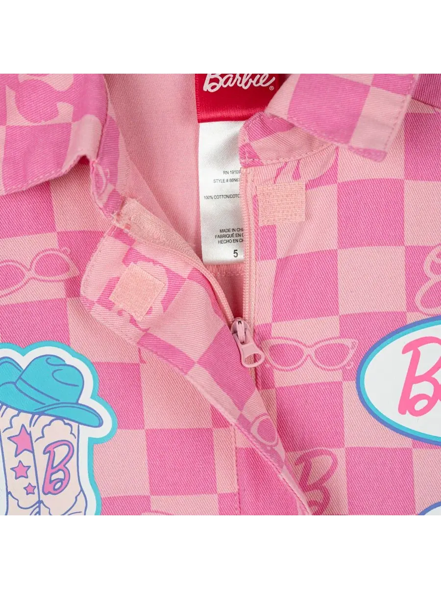 Комбинезон с принтом Barbie Pink Barbie Checker — изображение 3 из 3, розовый