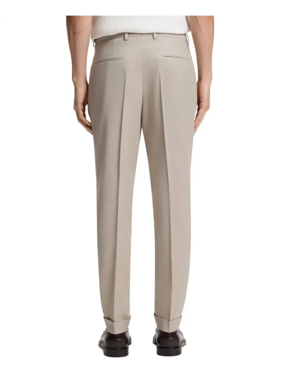 Костюм-двойка из шерсти с шелком, Slim Fit, BOSS by Hugo Boss — изображение 5 из 8, бежевый