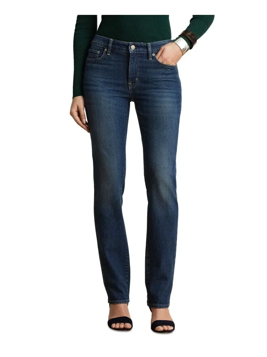 Джинсы прямого кроя с заниженной талией Marina Wash Lauren Ralph Lauren