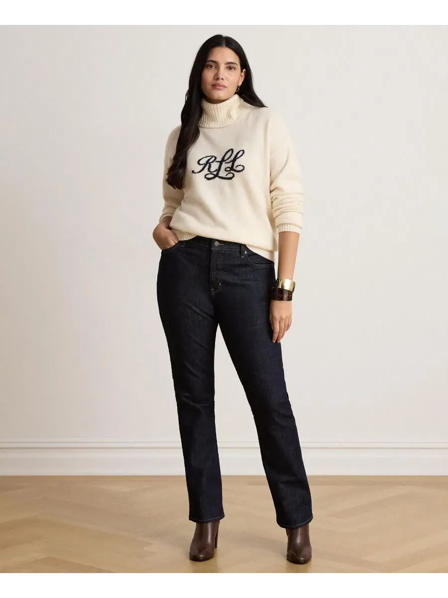 Джинсы прямого кроя с зауженным силуэтом, средняя посадка Lauren Ralph Lauren — изображение 4 из 8, красный