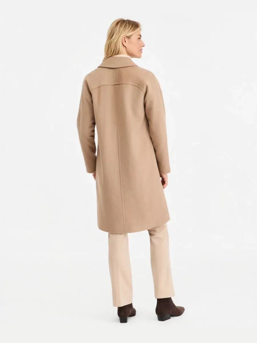 Пальто двойное с лацканами Calvin Klein — изображение 2 из 3, верблюжий