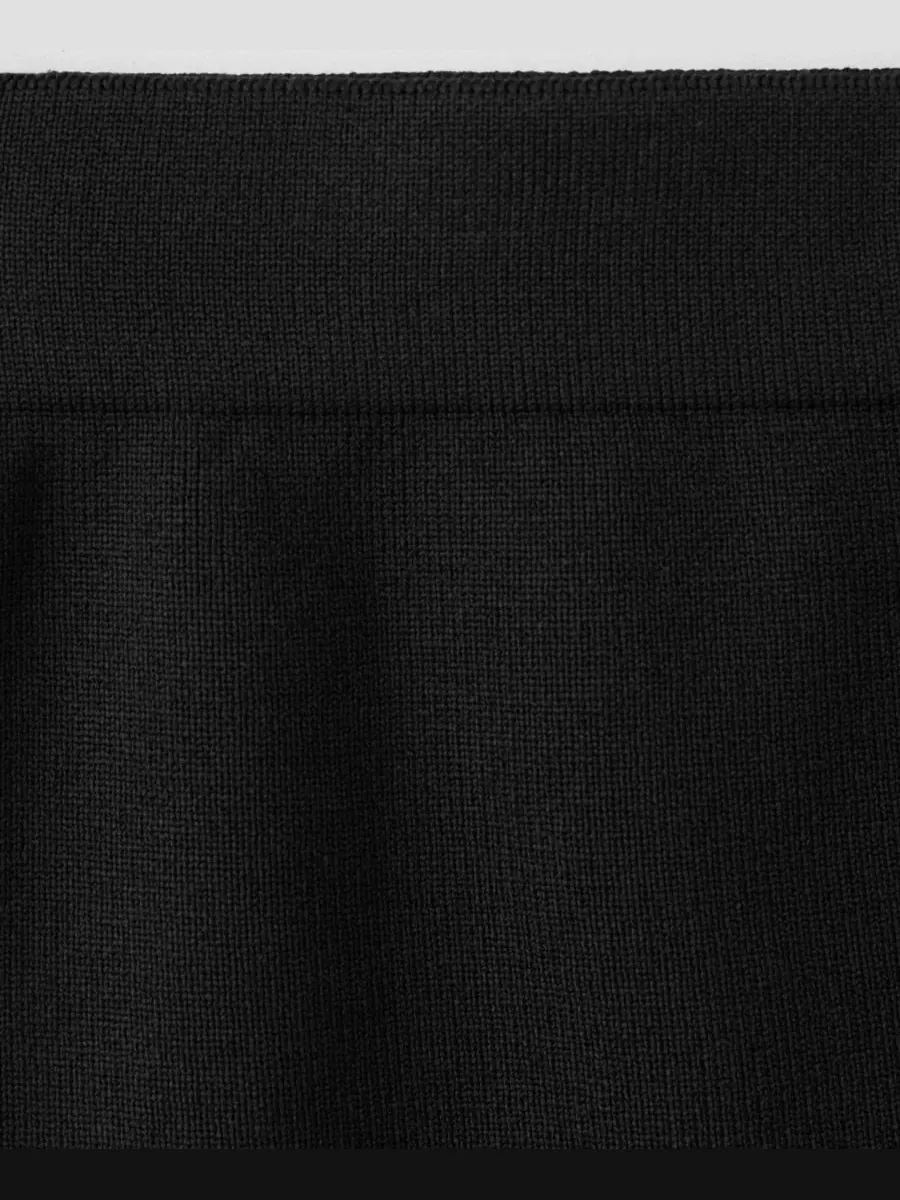 Юбка мини с разрезом сбоку Side Slit Short Skirt MANGO — изображение 5 из 6, черный
