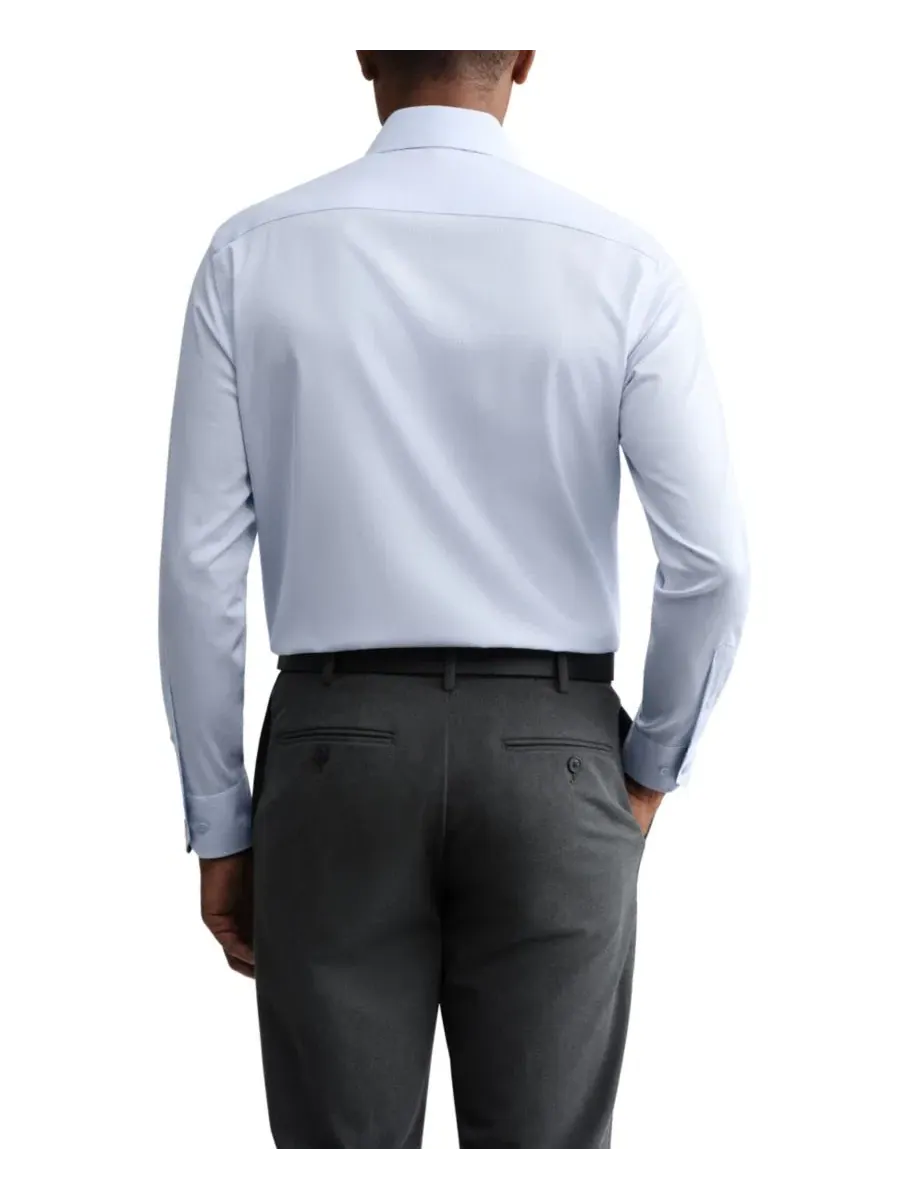 Мужская рубашка Slim Fit с воротником-стойкой Ted Baker London — изображение 2 из 4, зеленый