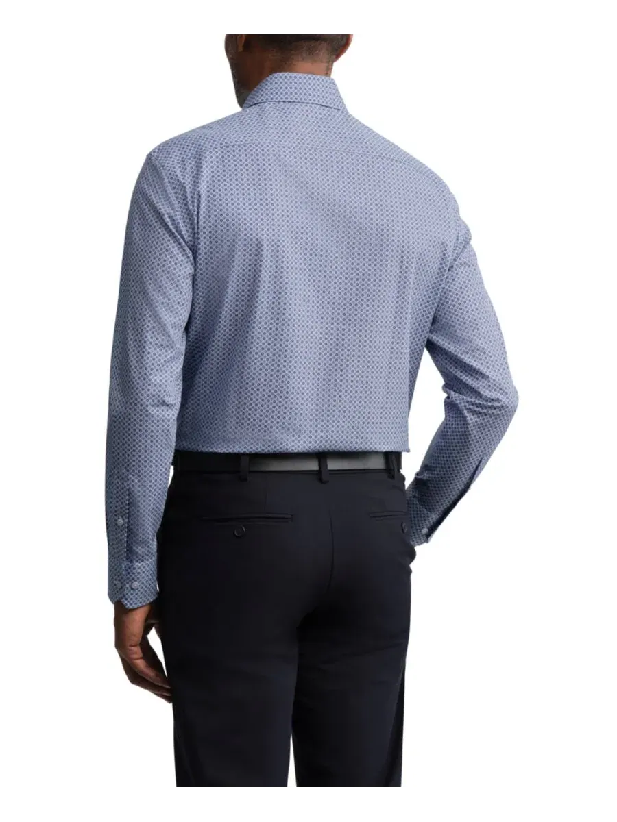 Мужская рубашка с воротником-стойкой и манжетами, из хлопка с эластаном, Slim Fit Ted Baker London — изображение 2 из 3