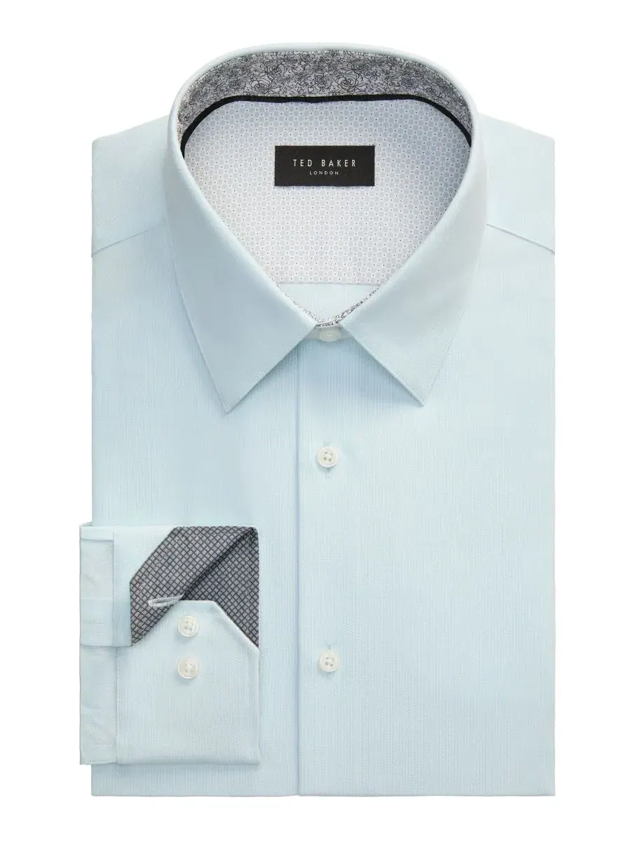 Мужская рубашка с воротником, манжетами и 4-сторонней растяжимостью, Slim Fit Ted Baker London — изображение 3 из 4