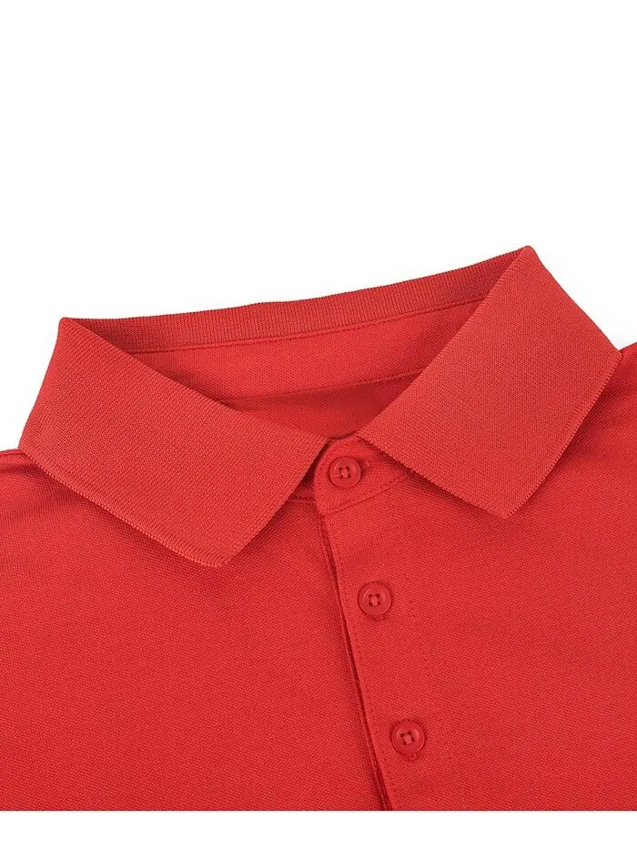 Мужская рубашка-поло из смесового хлопка пике классического кроя Big & Высокий Mio Marino — изображение 3 из 3, красный
