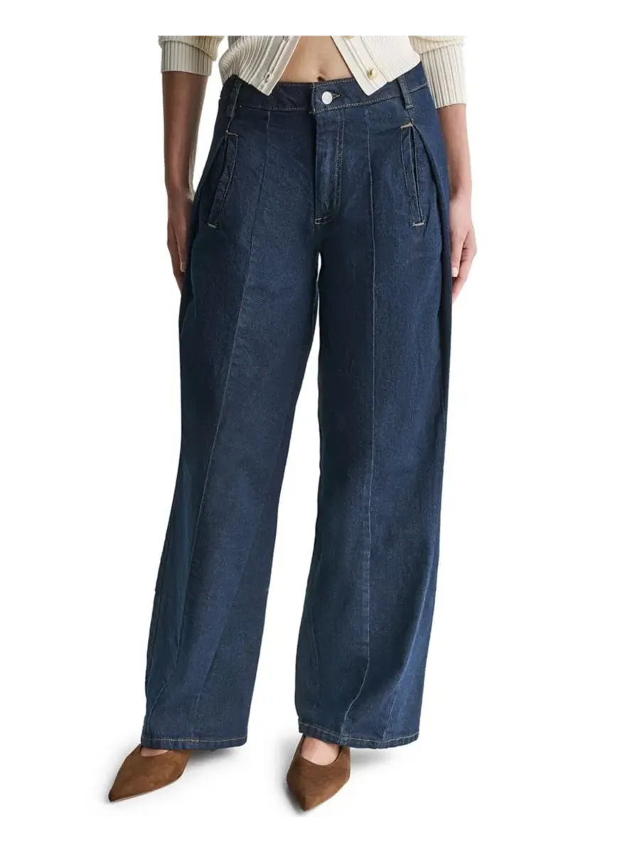 Джинсы женские свободного кроя с широкой штаниной Seamed Jeans BCBG
