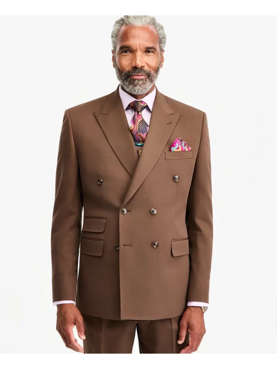 Костюм-двойка классического кроя Medium Brown Tayion Collection — коричневый