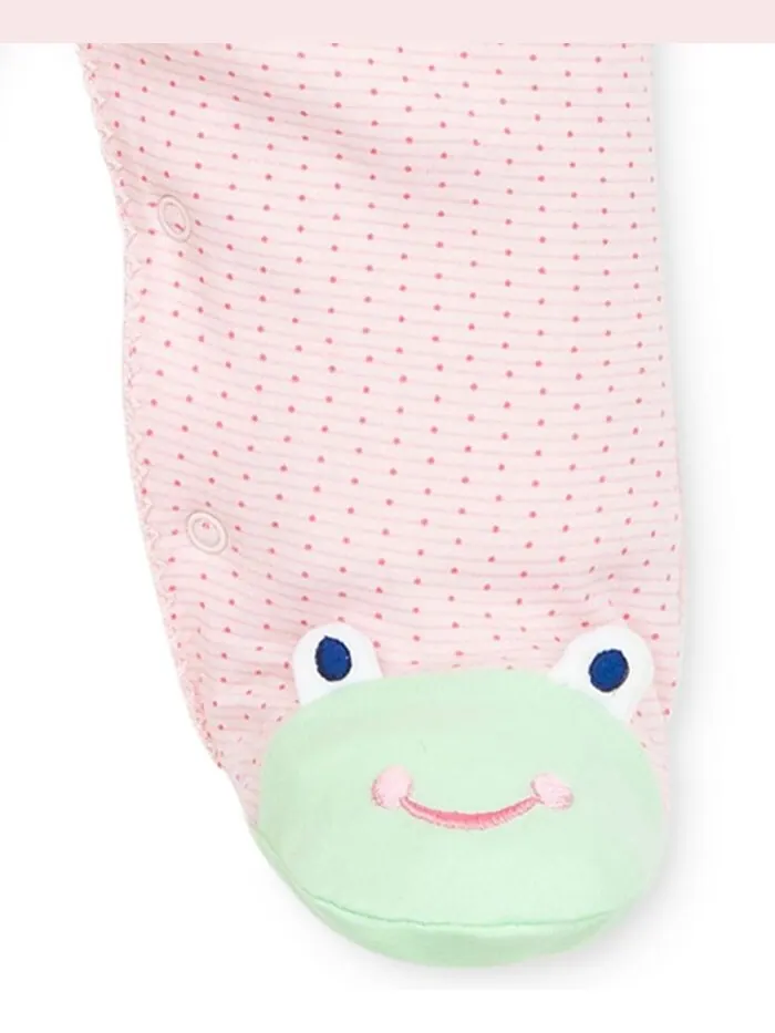 Хлопковый комбинезон Baby Frogs Snap Up Footed Little Me — изображение 4 из 4, розовый