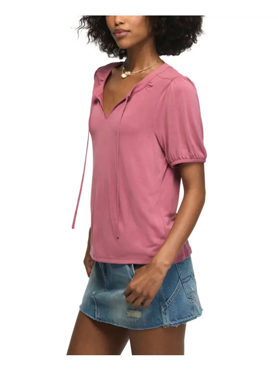 Блуза с завязками спереди, модель Sandwash Tie-Front Lucky Brand — изображение 3 из 6, сиреневый