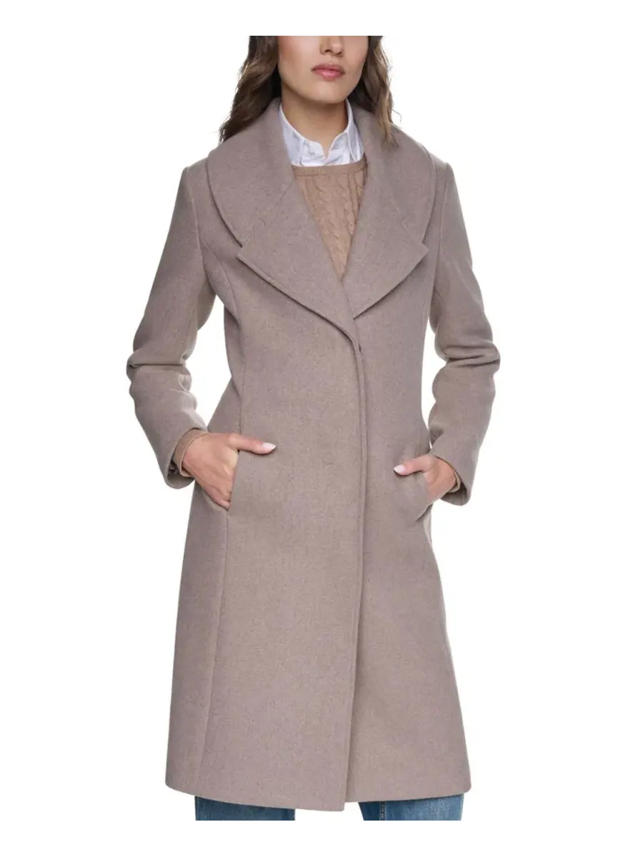 Пальто из шерстяной смеси с большим воротником Cole Haan