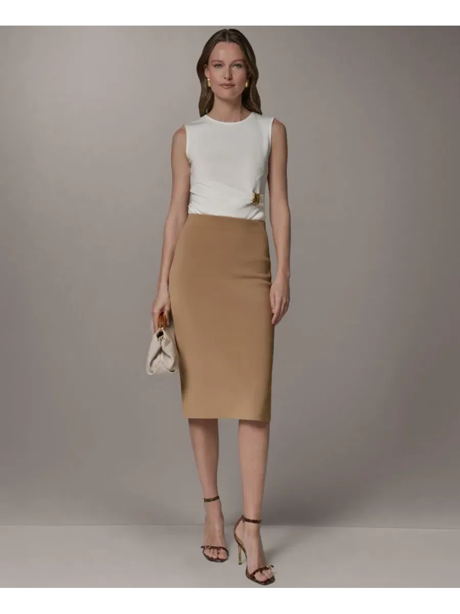 Юбка-карандаш из трикотажа Donna Karan New York — изображение 2 из 6, олененок