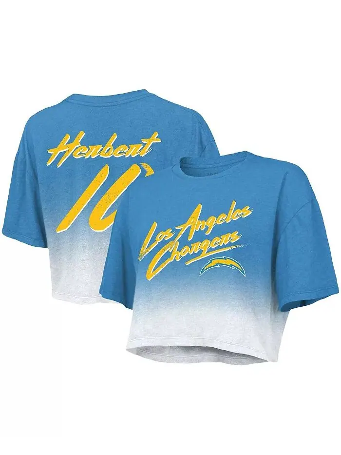 Женская футболка с принтом «Threads Justin Herbert Powder Blue