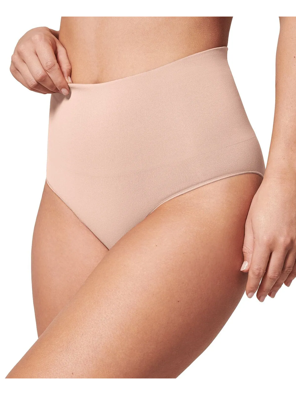 Женские бесшовные моделирующие трусы EcoCare 40047R SPANX — изображение 2 из 3, овсяный