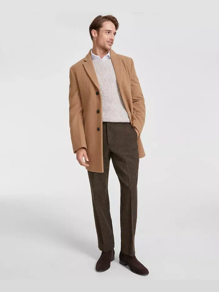 Мужское пальто из шерстяной смеси Prosper Slim Fit Calvin Klein — изображение 1 из 2, черный