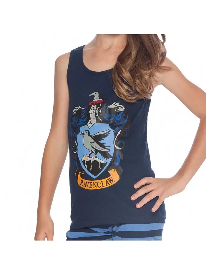 Детский пижамный комплект для девочек Big Girls Hogwarts All Houses Crest: топ и шорты (2 предмета) — изображение 3 из 3