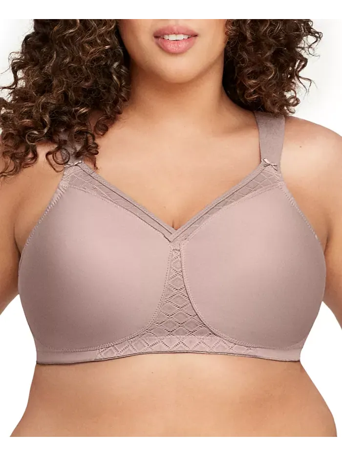 Бюстгальтер без косточек Full Figure Plus Size MagicLift Wirefree T-Shirt Bra 1080 Glamorise — изображение 1 из 7, тауп