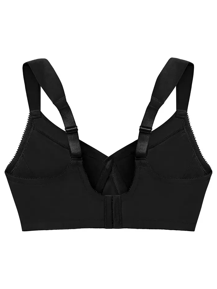 Бюстгальтер без косточек Full Figure Plus Size MagicLift Wirefree T-Shirt Bra 1080 Glamorise — изображение 5 из 7, черный