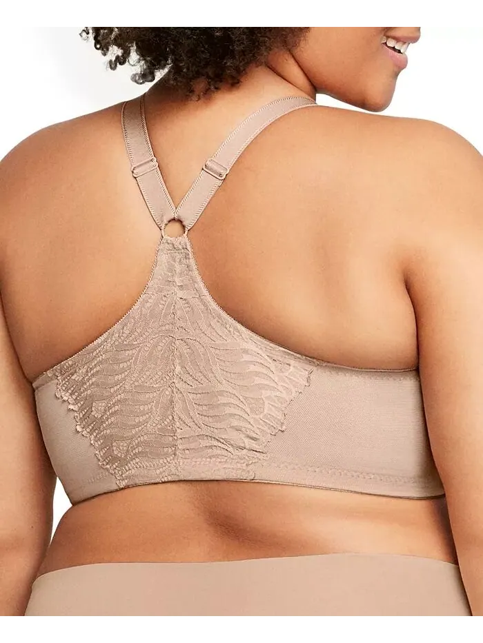 Женский бюстгальтер больших размеров Wonder Wire Front Close T-Back 1246 Glamorise — изображение 2 из 7, кофе