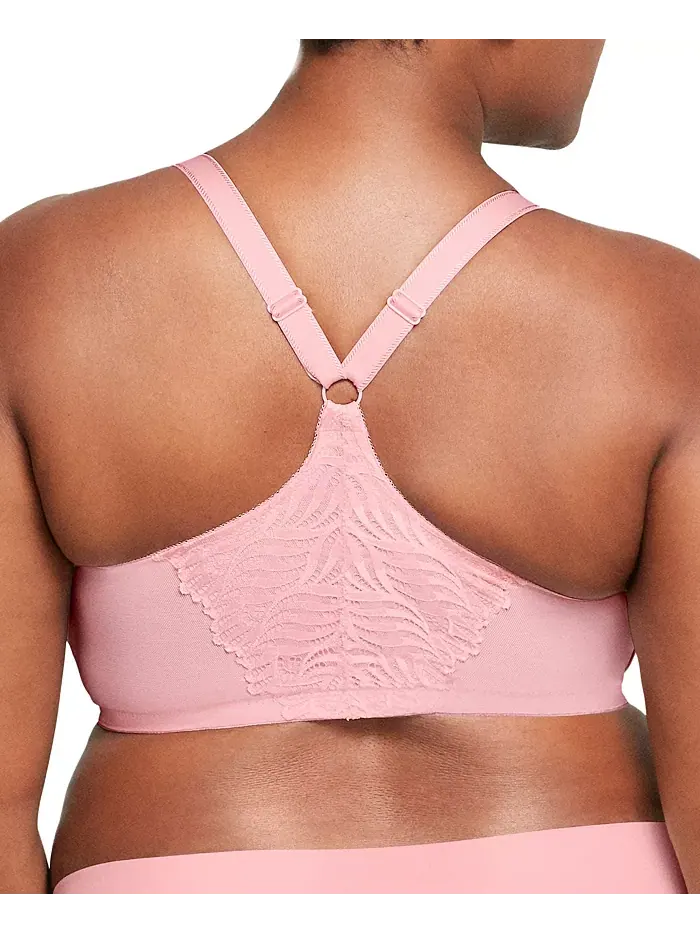 Женский бюстгальтер Wonder Wire Front Close T-Back 1246 плюс-сайз Glamorise — изображение 2 из 7, розовый