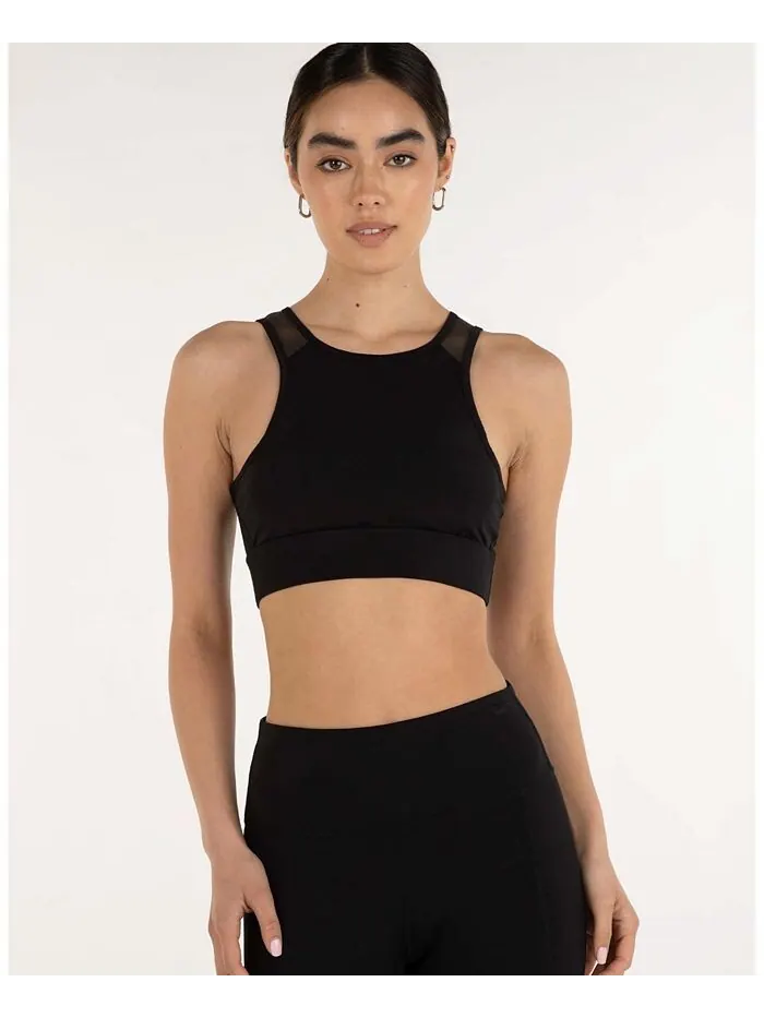 Удлиненный укороченный бюстгальтер Venti Mesh Silkiflex для женщин Rebody Active — черный