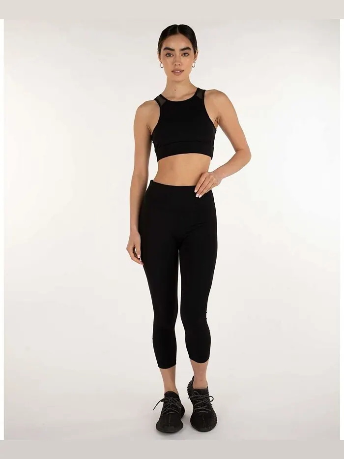 Удлиненный укороченный бюстгальтер Venti Mesh Silkiflex для женщин Rebody Active — изображение 3 из 3, черный