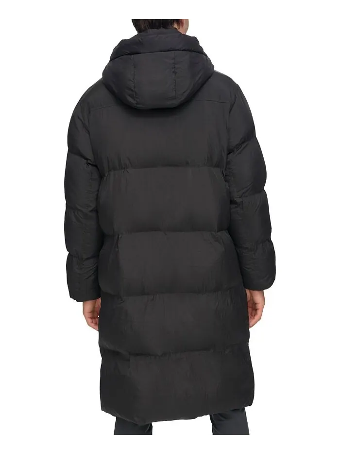 Мужская стеганая дафл-парка с капюшоном DKNY — изображение 2 из 6, черный