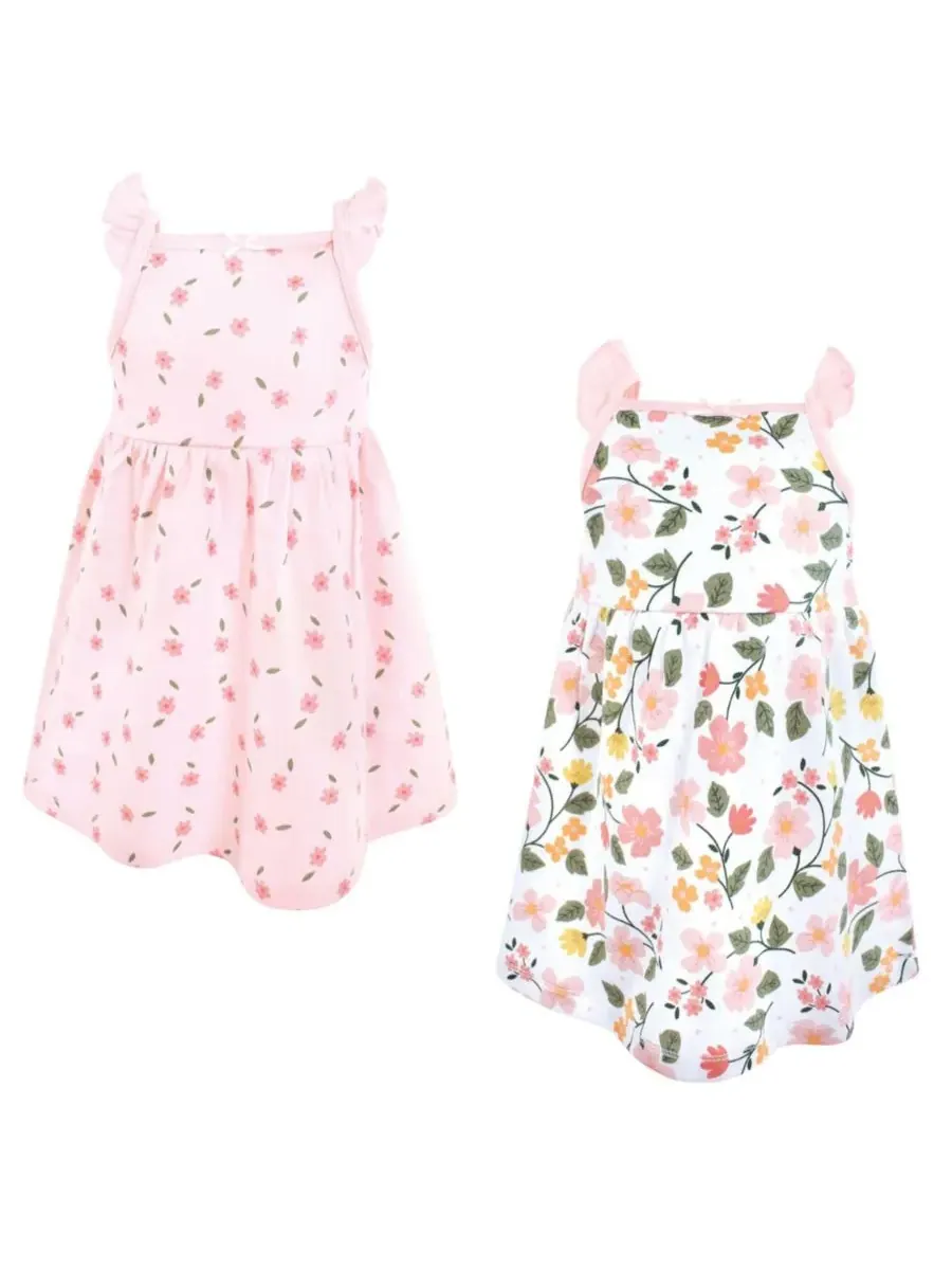 Комплект из двух платьев без рукавов для девочек Hudson Baby, Fun Floral — изображение 1 из 4
