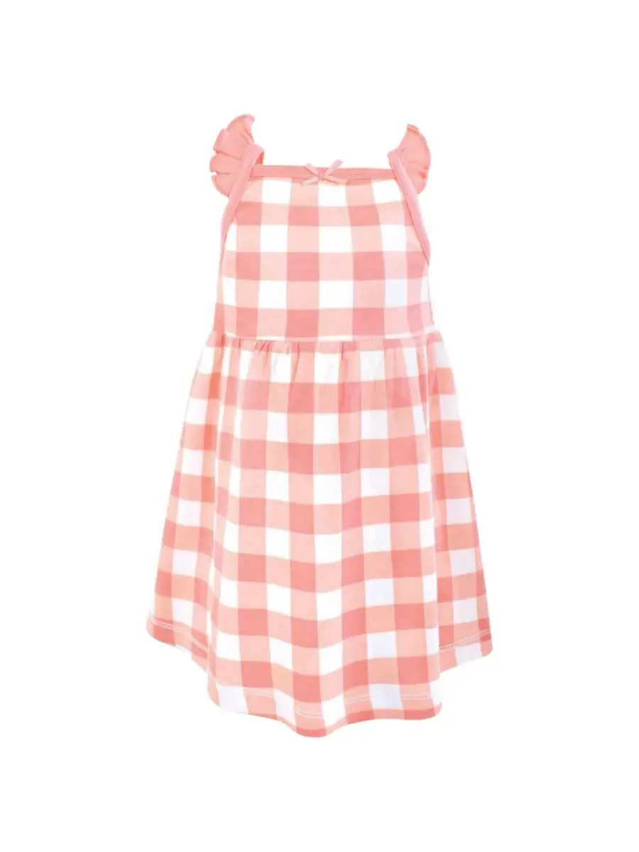 Комплект из двух платьев без рукавов для девочек Hudson Baby, Gingham Berry — изображение 4 из 4