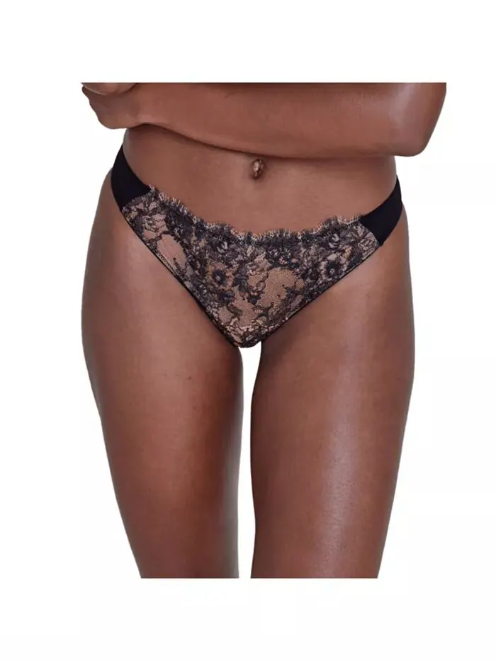 Женские стринги Entice Front Lace 3 шт. в упаковке Skarlett Blue — изображение 2 из 2, черный