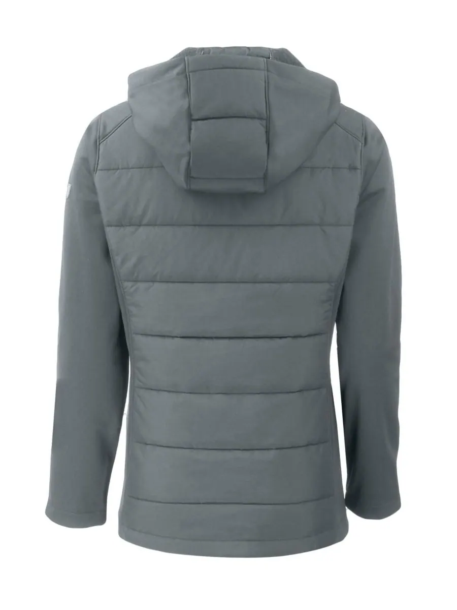 Женская куртка Evoke Hybrid Softshell с капюшоном и застежкой-молнией, длинными рукавами Cutter & — изображение 3 из 3, серый