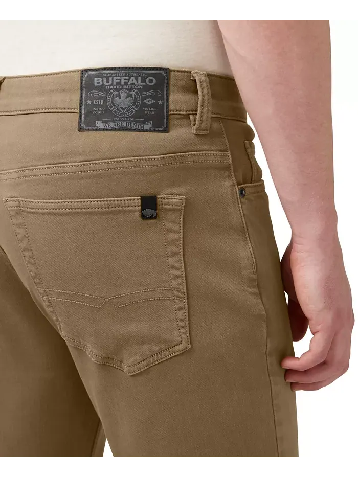 Прямые брюки Straight Six Men's Freedom Flex Buffalo David Bitton — изображение 4 из 6, темный бежевый