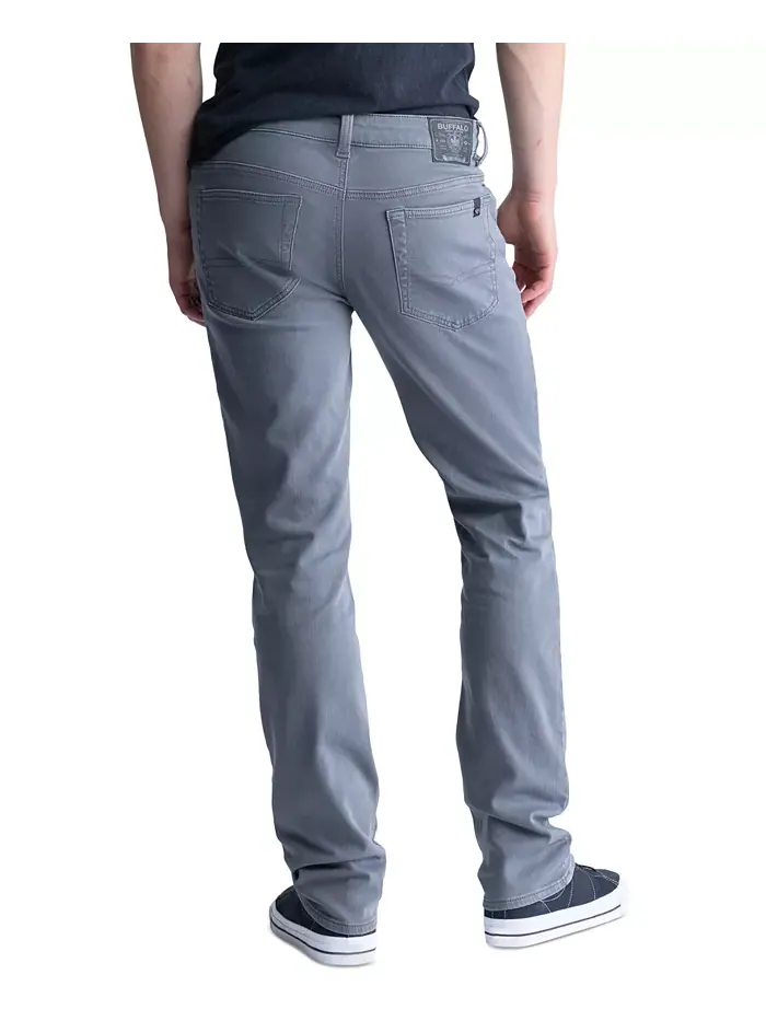 Прямые брюки Straight Six Men's Freedom Flex Buffalo David Bitton — изображение 3 из 4, серый