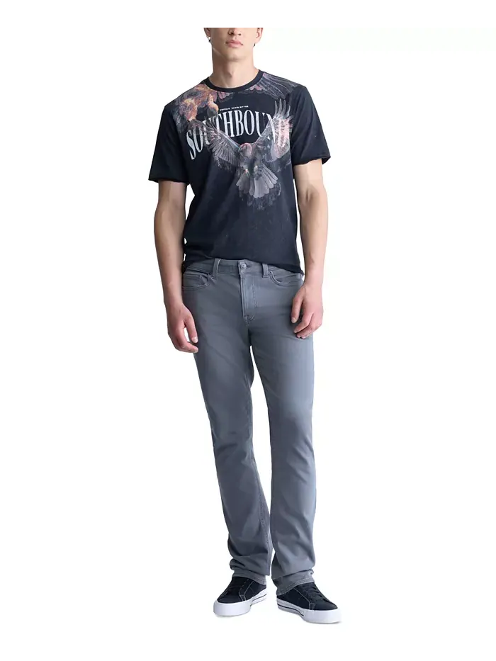 Прямые брюки Straight Six Men's Freedom Flex Buffalo David Bitton — изображение 4 из 4, серый