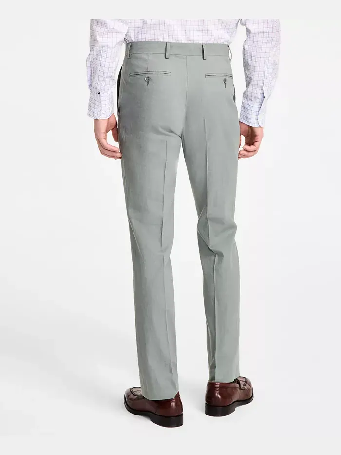 Мужские льняные брюки Modern-Fit Tommy Hilfiger — изображение 4 из 8, шалфейный