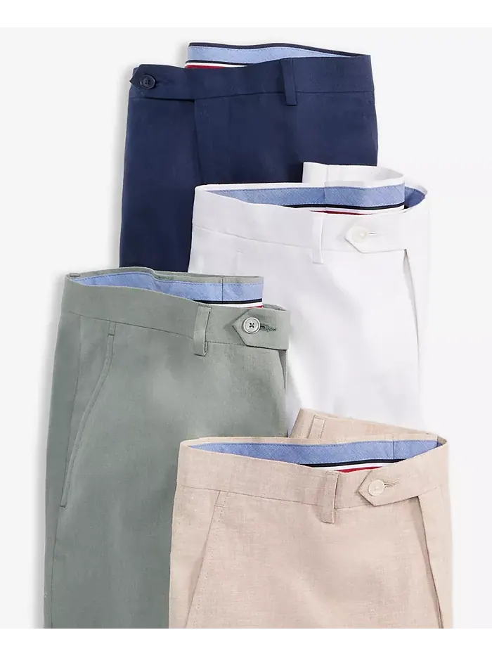 Мужские льняные брюки Modern-Fit Tommy Hilfiger — изображение 2 из 2, белый