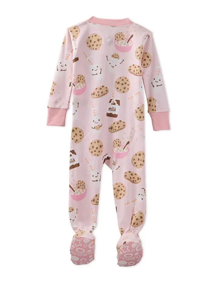 Детские пижамы Cruz Cotton Snug-Fit с закрытыми ножками для мальчиков и девочек Butterblu — изображение 2 из 4, розовый