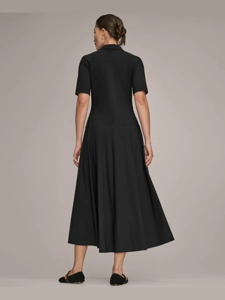 Женское платье-поло с рукавами до локтя Donna Karan Weekend — изображение 2 из 5, черный